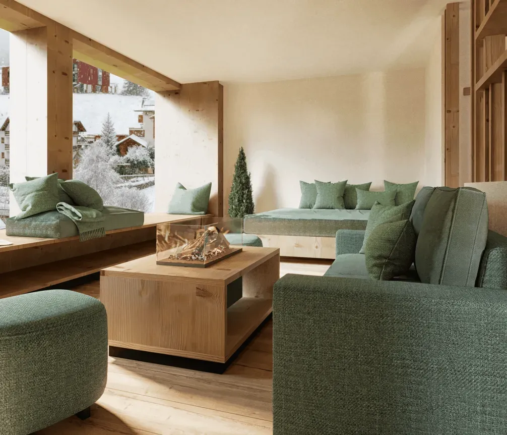 Relaxation room in the private spa.